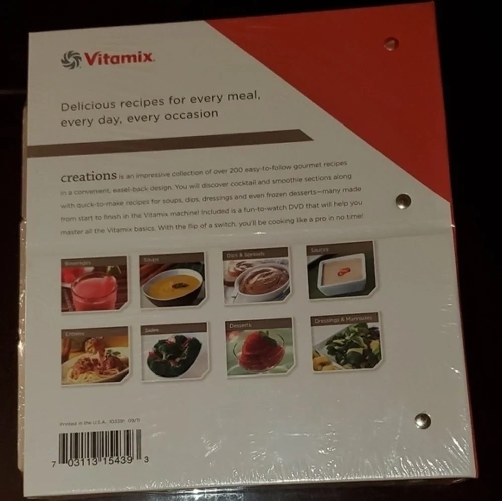 NWT Vitamix Creations Recipes Binder/Book‎